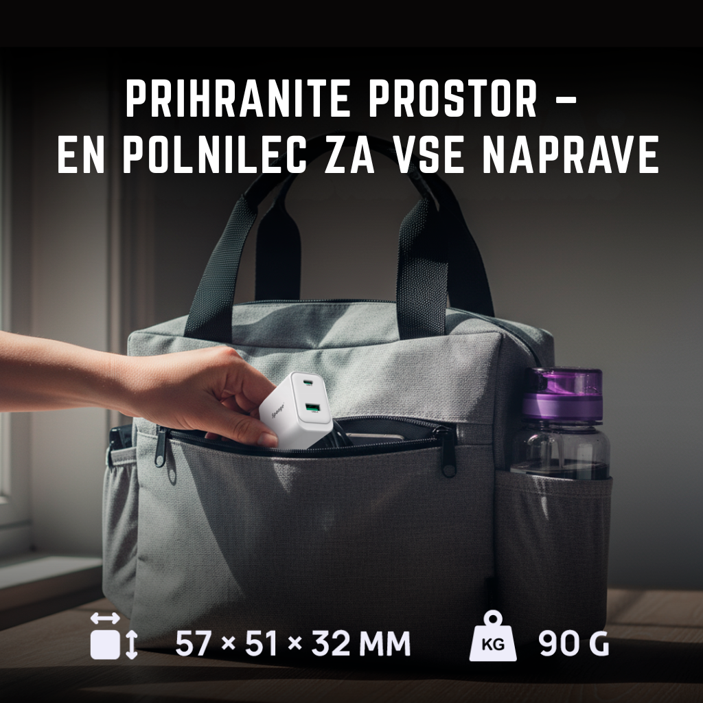 SPONGE Polnilec C3 65W GaN