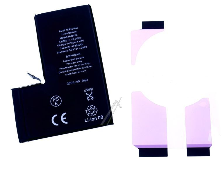 Nadomestna baterija 4730 mAh za iPhone 15 Pro Max, vključno z lepilnimi trakovi