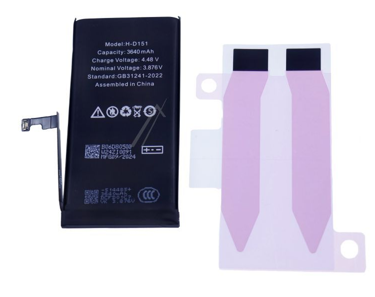 Nadomestna baterija za iPhone 15 3640mAh , vključno z lepilnimi trakovi