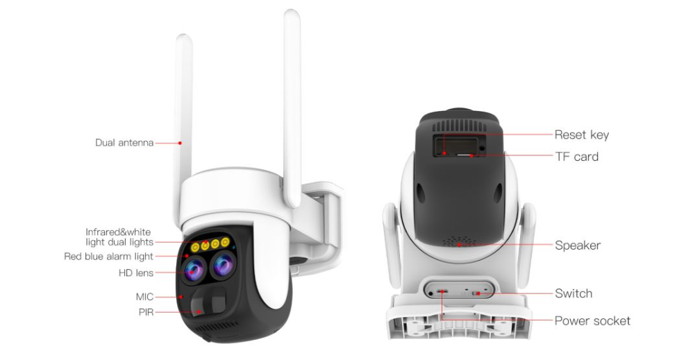 Solarna nadzorna kamera na WiFi 2K ločljivost